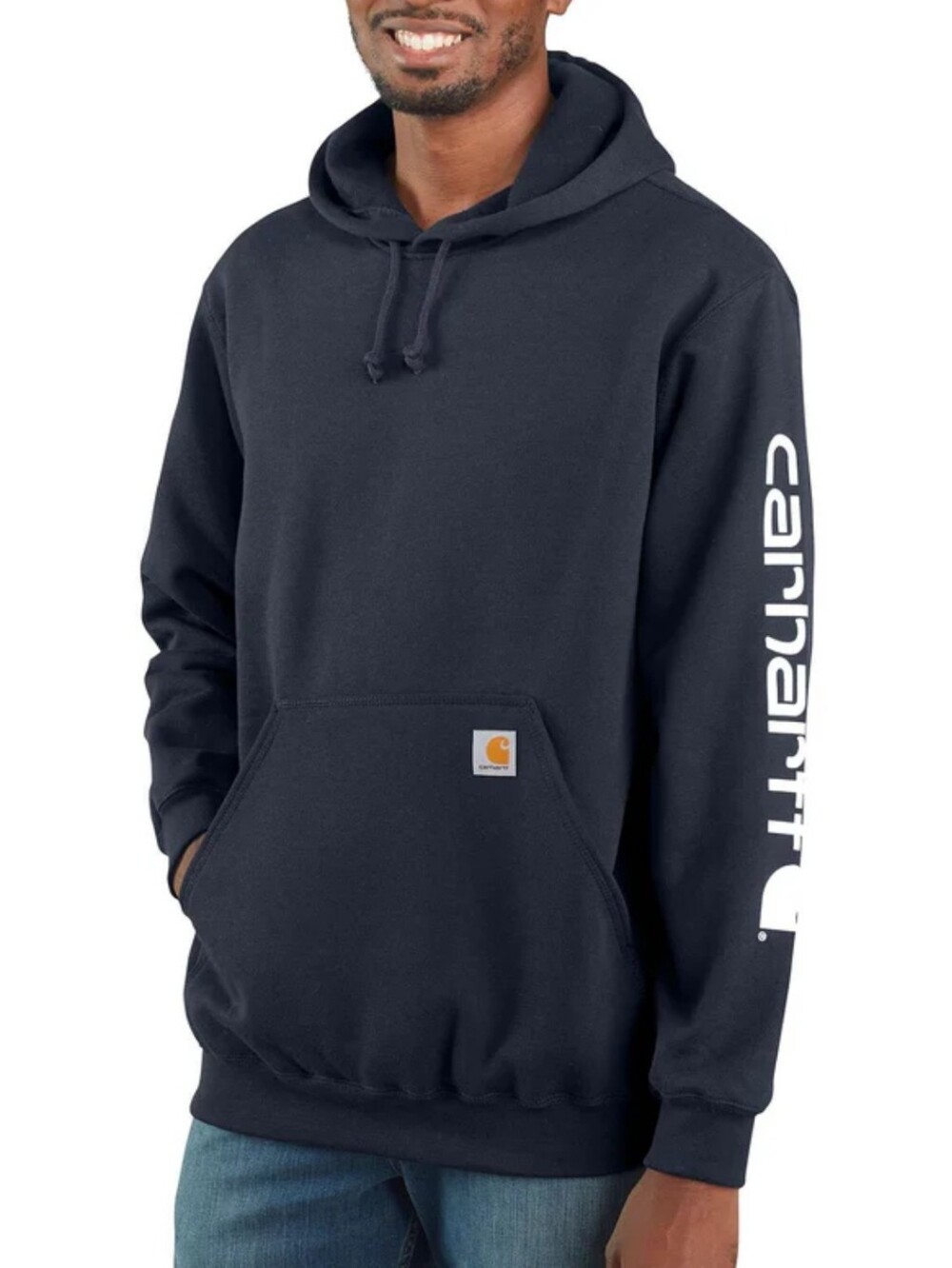Navy Blue Carhartt Hoodie Loose Fit Size Medium